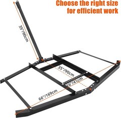 Driveway Drag 66″ Width Tow Behind Drag Harrow Steel Gravel Grader ATV UTV