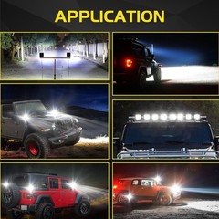 10PCS LED WORK Lights fit Caterpillar Skid Steers Excavator Forklift Loader Car