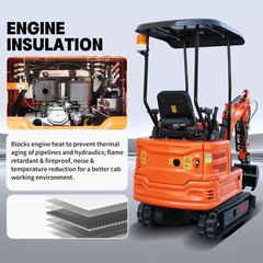 1 Ton Mini Excavator KUBOTA Diesel Digger Pilot System Hydraulic Attachments Kit