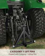 GRAVEE 3 Point Trailer Hitch 2″ Receiver Hitch Category 2 Tractor Compatible