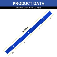 Seekliny T Tracks Woodworking Aluminum 12 inch Blue 4 Pack 4-12inch,