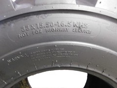 33×15.50-16.5 NEW OTR R4 14 PLY TIRE ONLY 33×15.50×16.5, 331550165 TYRE, X 1