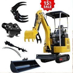 4000lbs Mini Excavator Kubota D722 Engine Pilot System with 6 Attachments USA