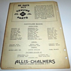 Allis Chalmers 14-Foot Tractor Disc Harrow Set Up & Parts Manual AC ORIGINAL!