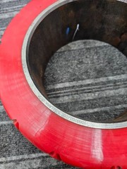 Raymond 1060703/003 Polyurethane Tire 2 X 4.50 X 8 Flat Diamond Thread Red