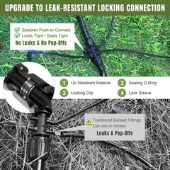 Drip Irrigation System Push-to-Connect Garden Watering Kit…