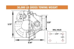 Buyers Products 10040 15 Ton Pintle Hook with Mounting Kit – Heavy Duty Pi