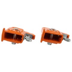 Orange Easy Change Quick Hitch w/Stabilizer Bar for Category 2 Tractor/Implement