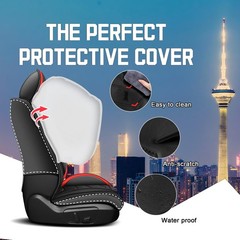 Car Seat Covers Honda Accord Hybrid 2005-2026 Sport Nappa Leather Black Red 2Pcs