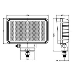 2x 6x4inch LED Work Light High Output Offroad Truck Tractor Heavy Equipment plow