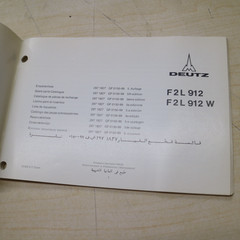 DEUTZ F2L 912 W Diesel Engine Spare Parts Manual book catalog list guide F2L912