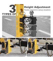 WARMOASIS Skid Steer Trailer Hitch Attachment 3 Ball 20,000 lb Capacity