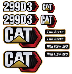 For Caterpillar CAT 299D3 Skid Steer | Replacement Decal Set | FREE SHIPPING