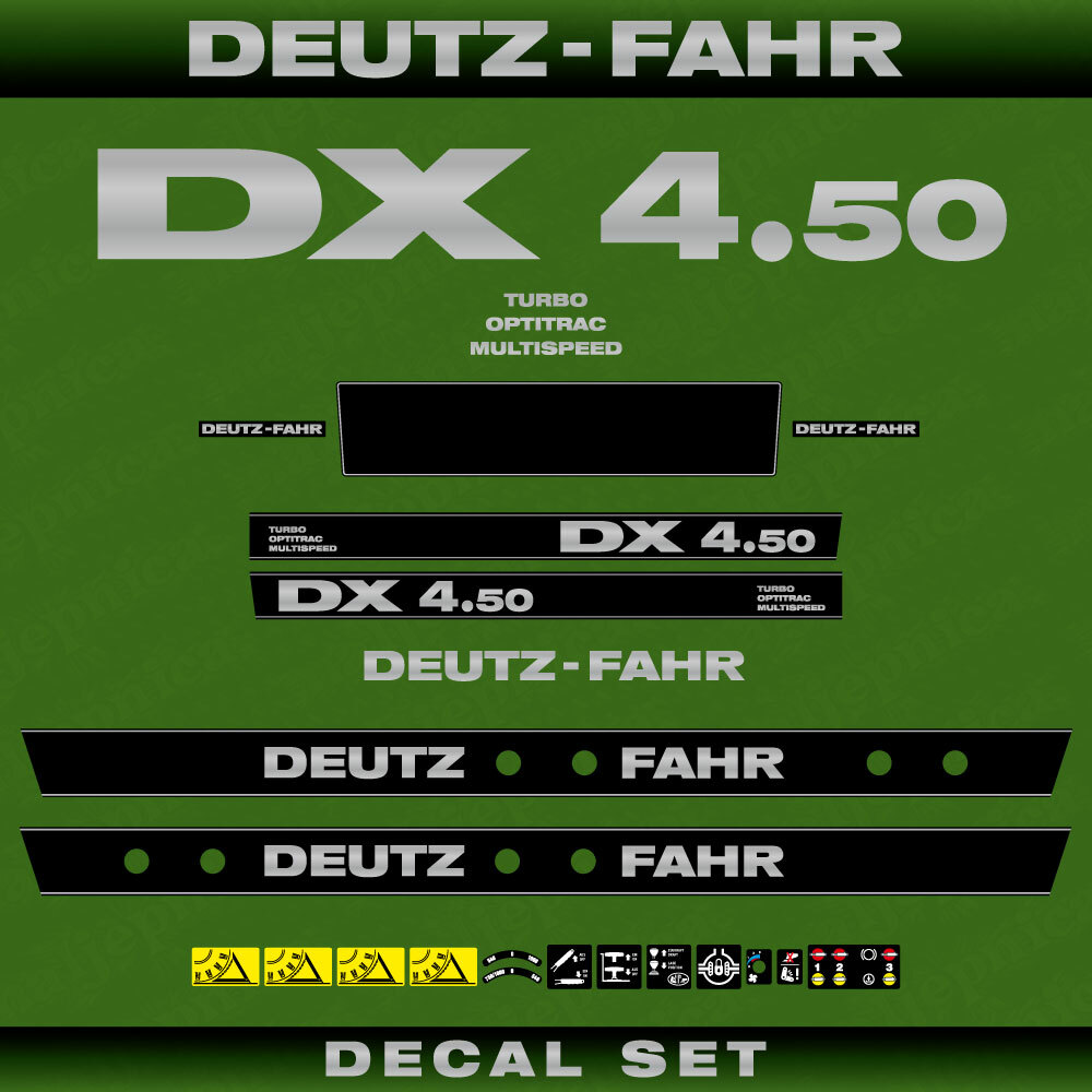 Deutz-Fahr DX 4.50 TOM tractor decal aufkleber adesivo sticker set