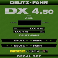 Deutz-Fahr DX 4.50 TOM tractor decal aufkleber adesivo sticker set