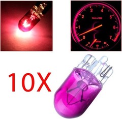 10-Pack T10 168 194 W5W Wedge Halogen Bulbs for Instrument Panel Color: purple