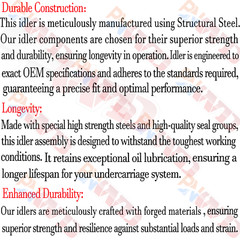 4x Track Rear Idler For Bobcat T140 T190 T200 T300 T630 T650 T750 T770 6732903
