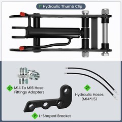 Mini Excavators Hydraulic Thumb Clip, Thumb Below 3 Tons with L-Shaped Bracket