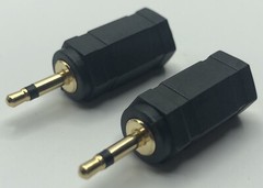 2.5mm Mono Plug to 3.5mm Mono Jack Adapter (7121). Gold Plated LOT of 3.