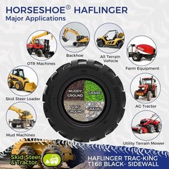 10-16.5/10×16.5 14PR Skid Steer Tire HAFLINGER TRAC-KING Heavy Duty Rim Guard TL