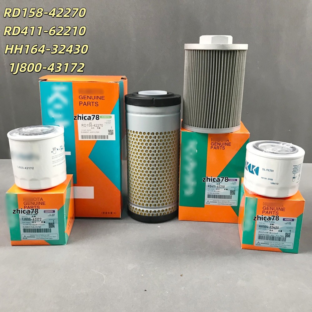 For RD411-62210 HH164-32430 Kubota KX040-4 Mini Excavator Maintenance Filter Kit
