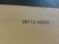 Caterpillar CAT 4G63 4G64 Gasoline Engines Parts Manual 98715-40020