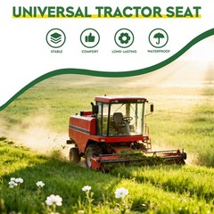 Yellow Universal Adjustable Tractor Suspension Seat Fits for Yellow,