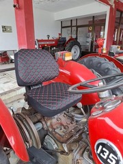 Universal Fit Tractor & Forklift Seat Cover – Comfortable Quilted Leather Design