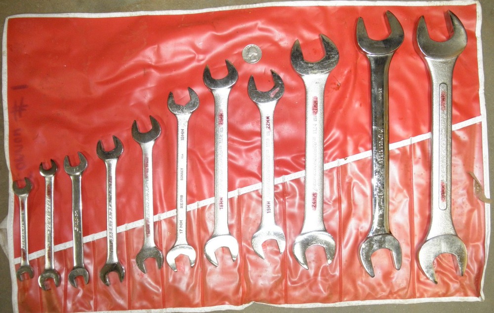 11Pc. Metric Wrench Set Open End 10mm-32mm Forged USA