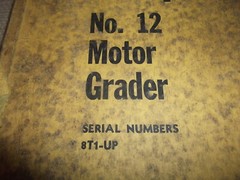 CAT CATERPILLAR NO 12 12E MOTOR GRADER SERVICE SHOP REPAIR MANUAL S/N 8T00001-UP