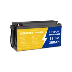 300Ah 12V LiFePO4 Lithium Battery 3840Wh Built-in BMS Deep Cycle Marine RV Solar