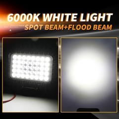 4x LED Tractor Work Lights 12v led Flood Light pods for Truck, Waterproof 4inch