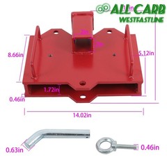 Forklift Hitch Adapter 2″ For Dual Pallet Trailer Tow Receiver Attachment