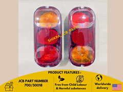 JCB BACKHOE- REAR LIGHT UNIT COMPLETE WITH BULBS SET OF 2 PCS. (PART# 700/50018)