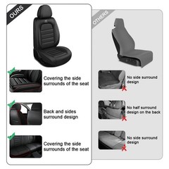 2 Seat Covers Front Only for Sonic 2012-2020 Classic Black