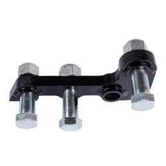 Single L-shaped Bracket fits for Mini Excavator Hydraulic Clip Thumb Three Holes