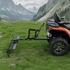For ATV UTV Lawn Garden Tractors 60″ Landscape Rake W/1 Point Hitch Lift Steel