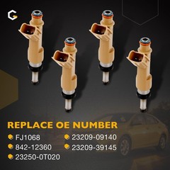 Gledewen Fuel Injectors 23250-0T020 Set of 4