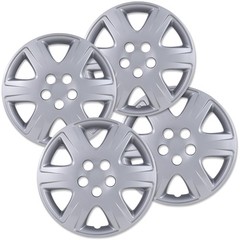 15 Inch Snap On Hubcaps for Toyota Corolla 2005-2008 Silver Steel Wheels