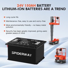 24V 150Ah LiFePO4 Lithium Battery for JLG R6, 6RS, 10RS, 1932RS, 1532E2, 1930ES