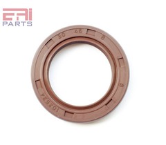 EAI 30x45x8mm FPM/FKM Oil Shaft Rotary Seal w/ Stainless Steel Spring Dbl Lip