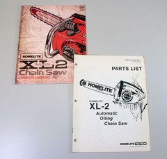 Set Homelite Xl2 Chainsaw Owners Operators Parts Manual Maintenance Catalog List