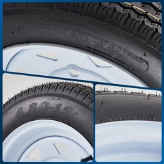 4.80-12 Trailer Tires with 12 inch Rims, 2 Pack 4.80 12 Tires 5 Lug on 4.5 inch