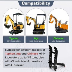 L-Shaped Bracket Hydraulic Thumb Clip For Mini Excavators Attachments 3-Holes