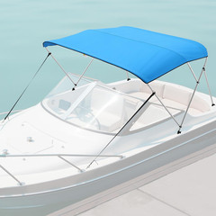 3 Bow Boat Bimini Tops, 600D Polyester Canopy with Aluminum Alloy Frame, Waterpr