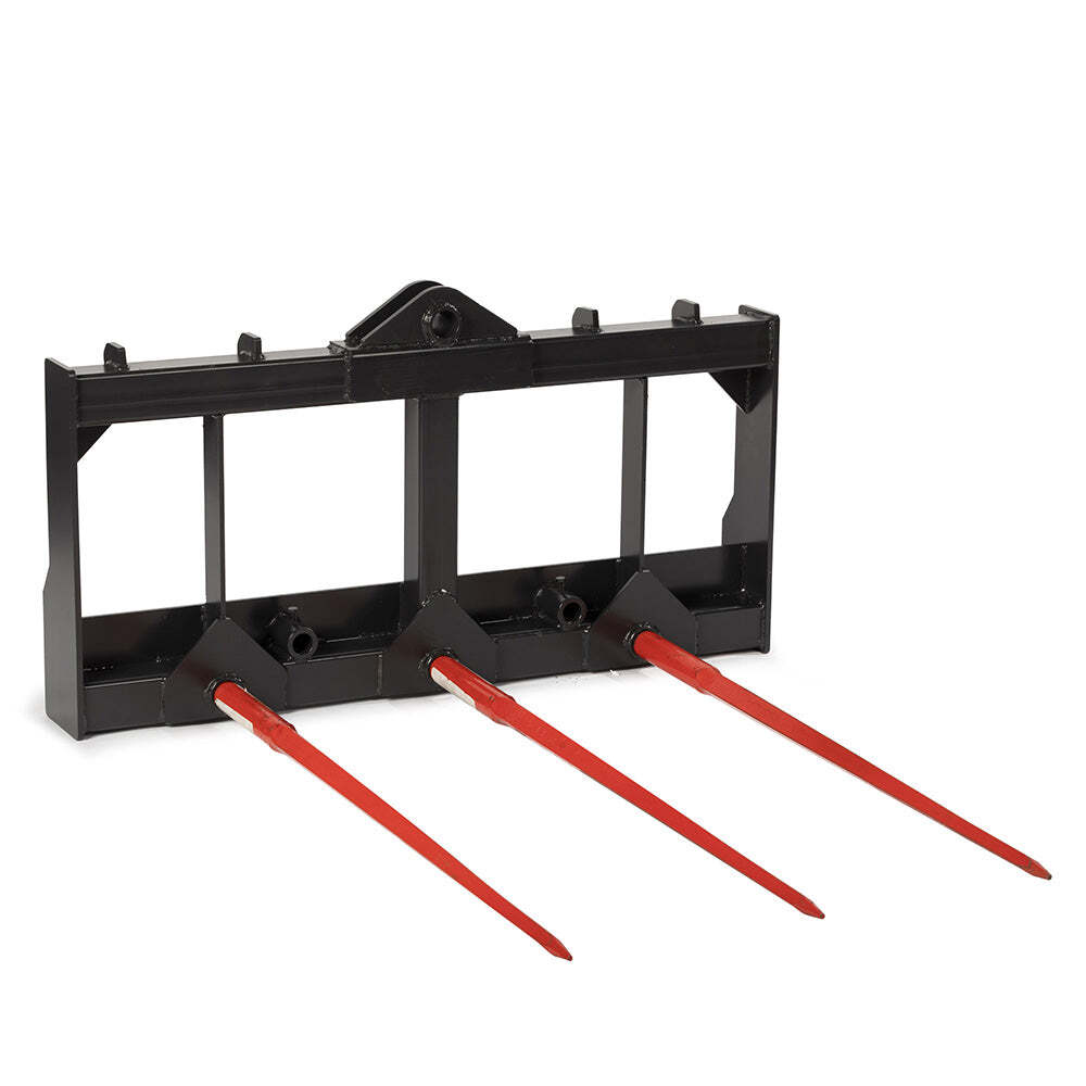 Titan Attachments HD Skid Steer Hay Frame Attachment, Three 39″ Hay Spears