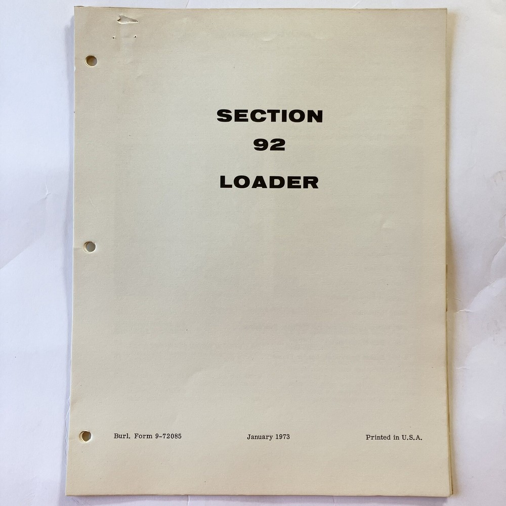 JI Case Loader Manual 1973 Vintage Original OEM