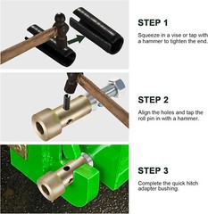 2 Pairs Cat 1 Quick Hitch Adapter Bushings for Category 1 3-Point Hitch Tractors