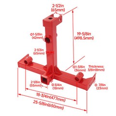 3 Pt Gooseneck Ball Hitch Adapter 2″ Receiver Trailer Drawbar For Cat1 tractors