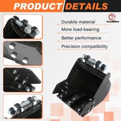 Digging Bucket Attachment 12inch/300mm For Mini Excavator Trench Buckets w/Teeth
